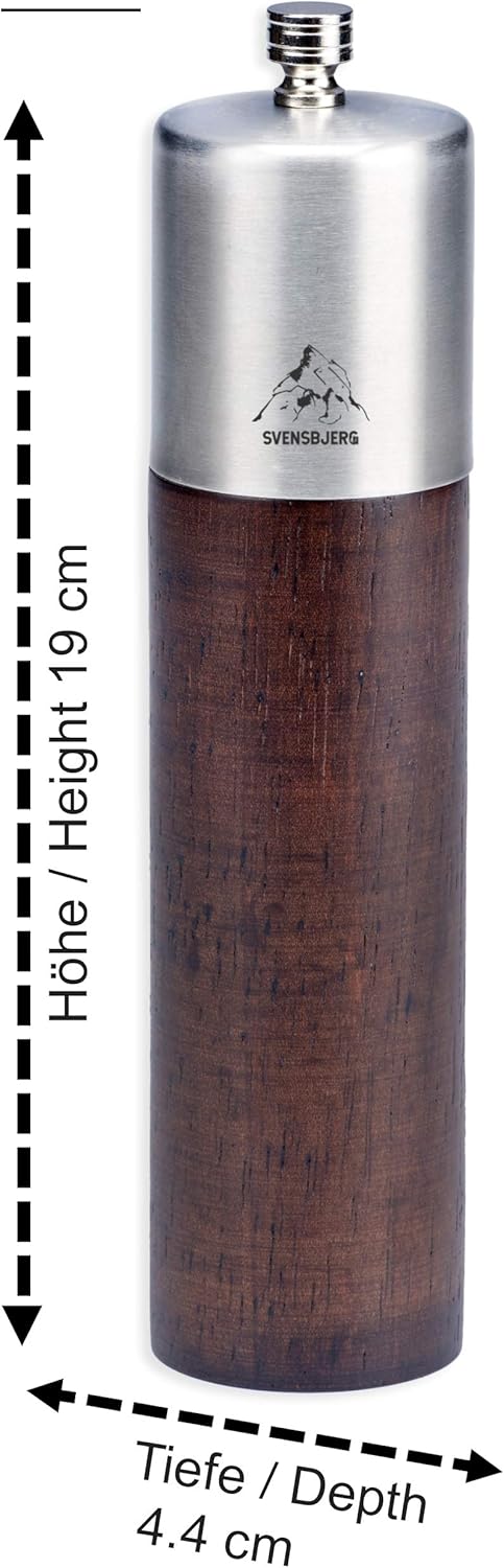 Gewürzmühlen Set, Salz- und Pfeffer-Mühle, Premium-Gewürzmühlen aus Holz mit verstellbarem Keramikma