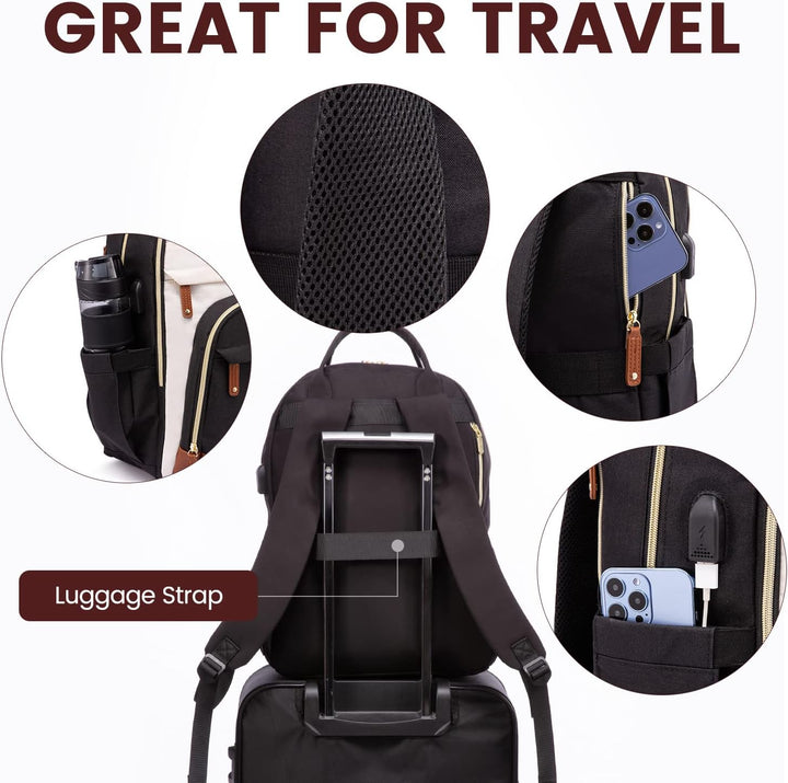 LOVEVOOK Rucksack Damen Gross Laptop 17 Zoll Wasserdicht Schulrucksack Mädchen Teenager Schultasche