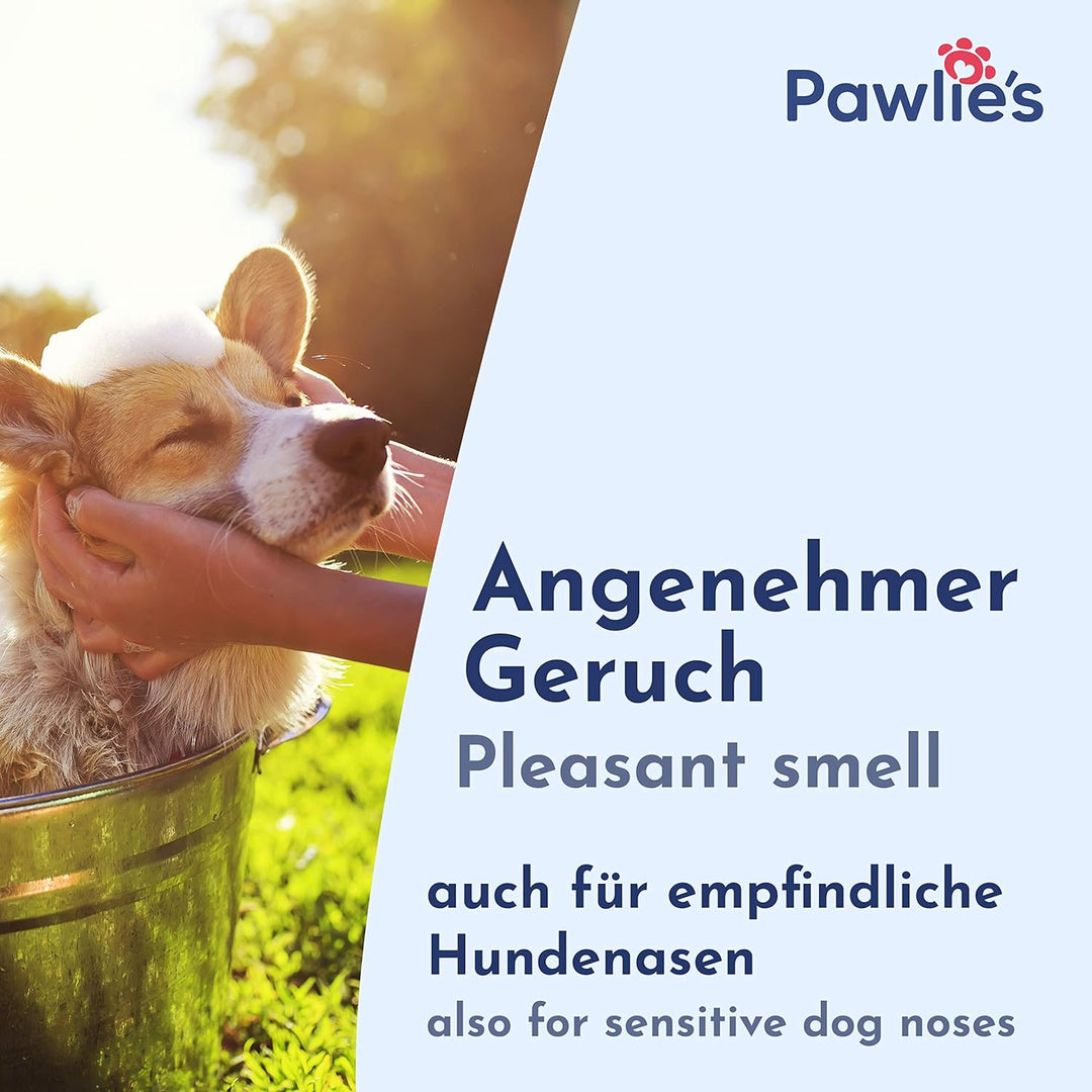 Pawlie's Hundeshampoo Weisses Fell - Aufhellende Fellpflege | Bei Tränenflecken, Vergilbungen & Schm