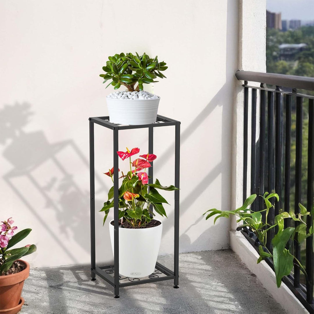 Blumenständer Metall Pflanzenständer Blumenhocker Schwarz Hoch Zimmer Deko, Moderner Pflanzenständer