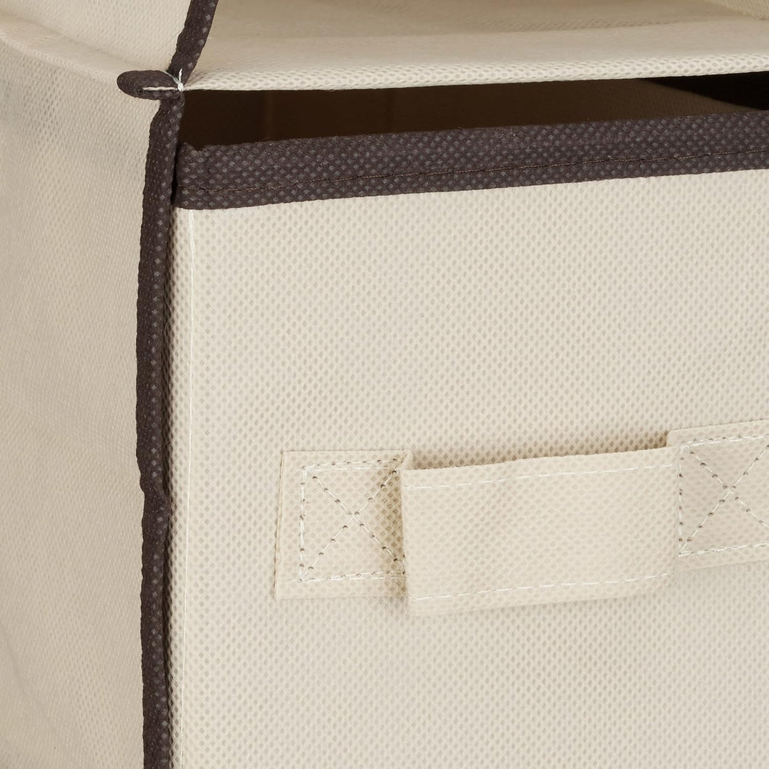 Relaxdays 3 x Hängeregal Stoff, Hängeaufbewahrung, 6 Fächer, 2 Schübe, für Kleiderschrank, HxBxT: ca