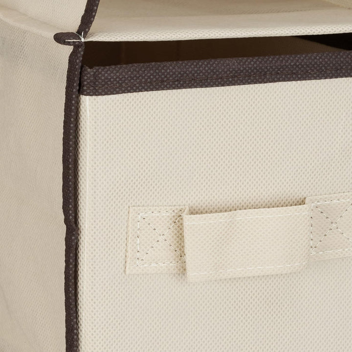 Relaxdays 3 x Hängeregal Stoff, Hängeaufbewahrung, 6 Fächer, 2 Schübe, für Kleiderschrank, HxBxT: ca