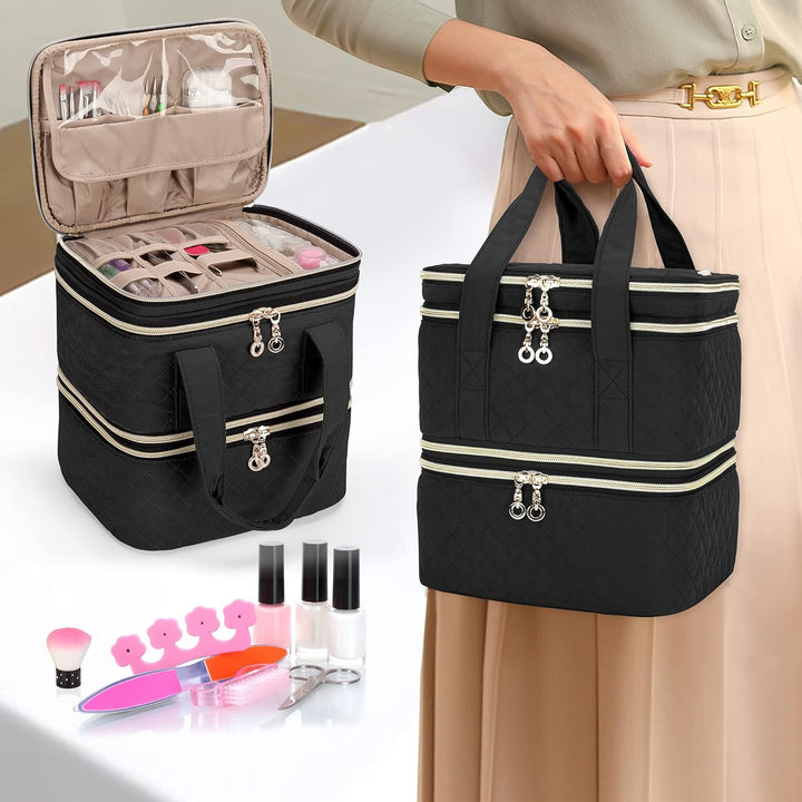 Yarwo Nagellack Aufbewahrung Tasche, Nagellack Tasche Organizer für 48 Nagellack (bis zu 15 ML), Kos