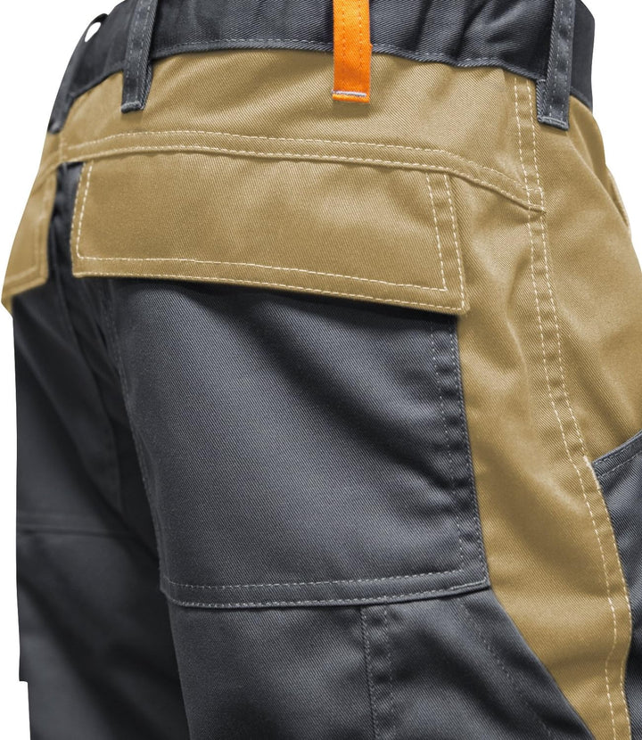 strongAnt - Arbeitshosen Herren Berlin Pro Bundhose 280 GR - Grau - Made in EU 30 Grau - Beige / Can