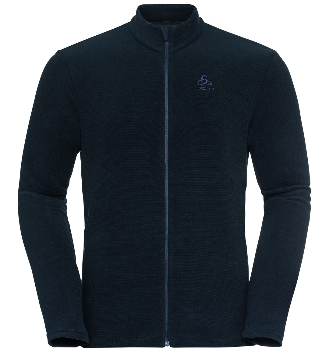 Odlo Herren Roy_542182 Mid Layer mit Reissverschluss (1er Pack) S Dark Sapphire - Black - Stripes, S