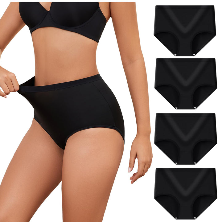 MEIDAYAI Unterhosen Damen, 8er Pack Stretch Baumwolle Hohe Taille Slips Damen Atmungsaktiv Panties W
