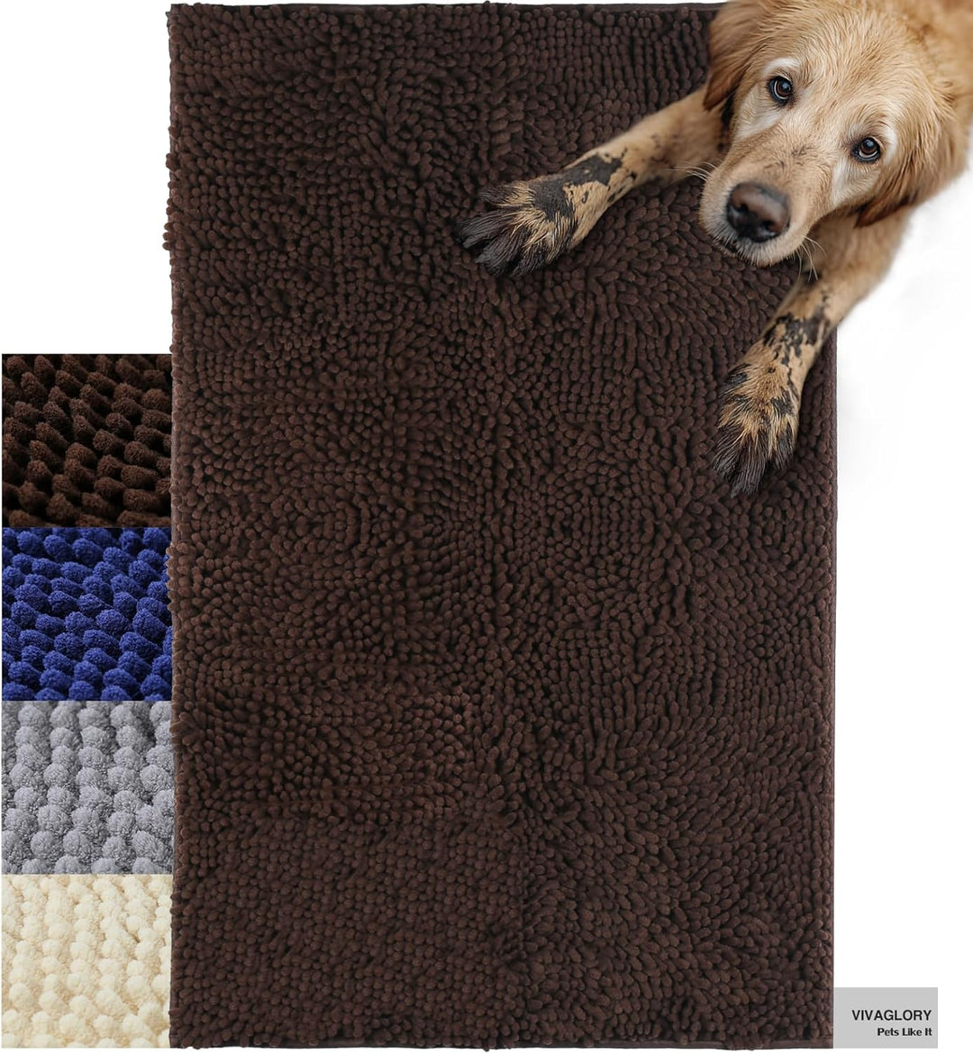 VIVAGLORY Katzenstreu-Matte, Streufangmatte, 80 × 50 cm Katzen Katzentoiletten Teppich mit Wasserdic