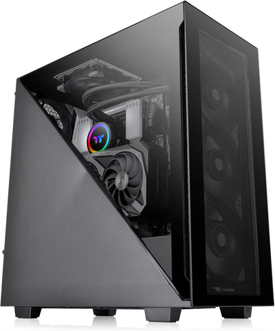 Thermaltake Divider 300 TG ATX-Midi-Tower | PC-Gehäuse | Tempered Glass | Schwarz, CA-1S2-00M1WN-00