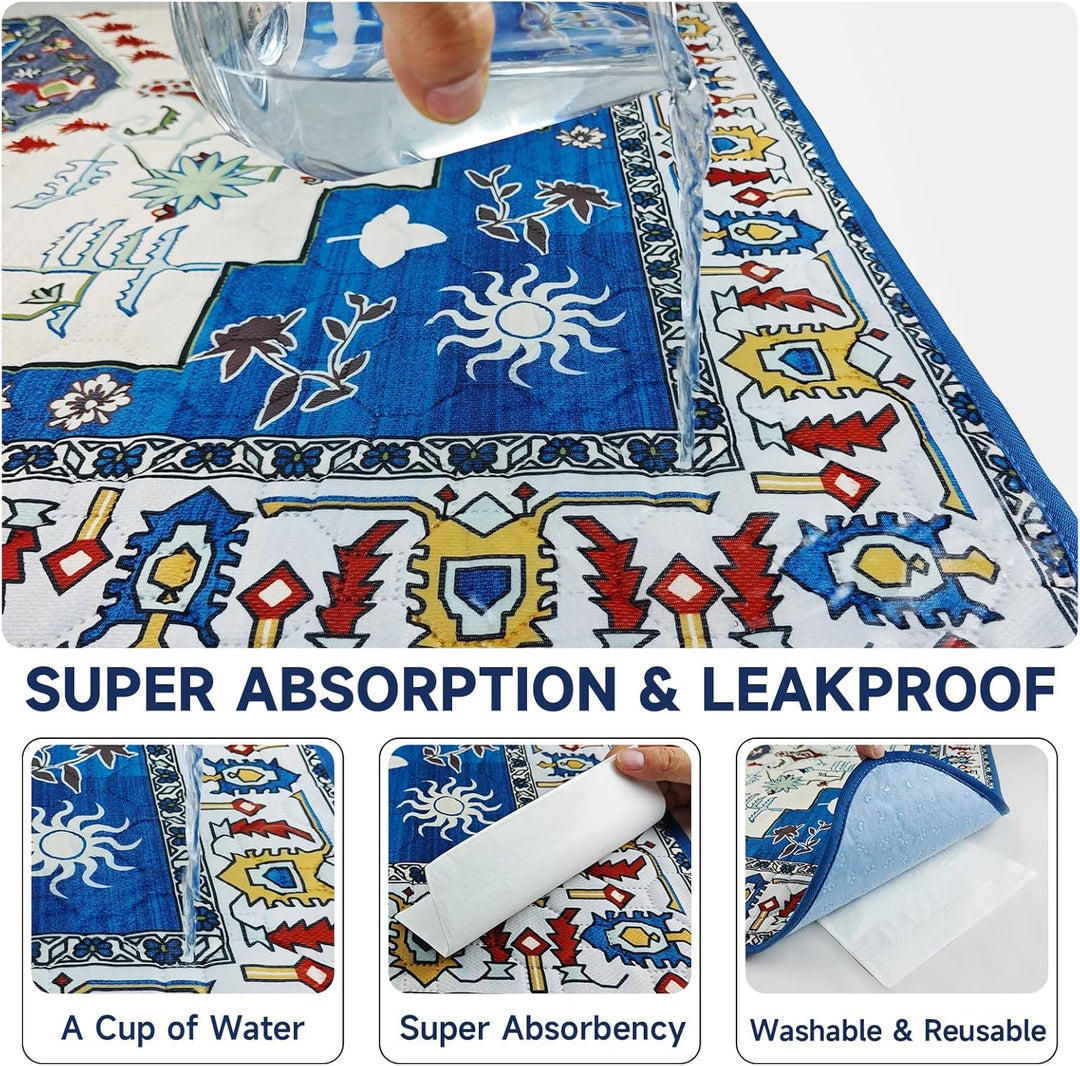 Waschbare Pinkelpads für Hunde,2 Stück,super saugfähig,wiederverwendbar,Welpenunterlagen 60x45cm,sch