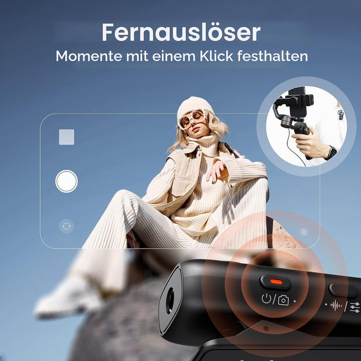 hohem MIC-01 Lavalier Mikrofon Wireless für iPhone iPad, Zweikanal-Aufnahme, 360° Tonaufnahme, 20H N