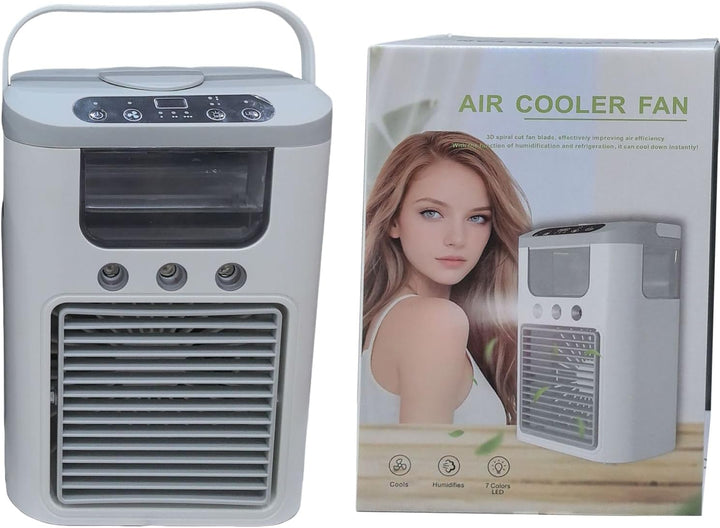 Ventilator Mit Luftkühlung,Tragbarer Luftkühl Ventilator Mit Nebelsprühfunktion | Tisch Luftbefeucht