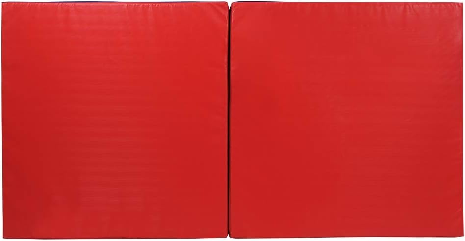 Grevinga® Turnmatte VB 80 | Blau, 200 x 200 cm, Turnen, Klappbar auf 100 x 100 cm Rot-Blau 200 x 100