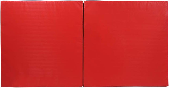 Grevinga® Turnmatte VB 80 | Blau, 200 x 200 cm, Turnen, Klappbar auf 100 x 100 cm Rot-Blau 200 x 100