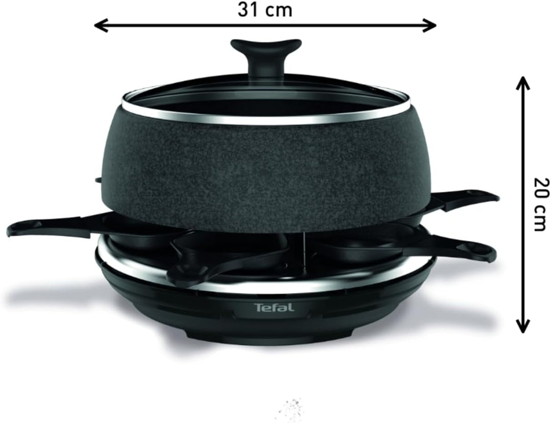 Tefal Raclette & Fondue Cheese'n Co RE12C8 | Elektrischer Raclette-Grill + Fondue-Gerät | für 6 Pers