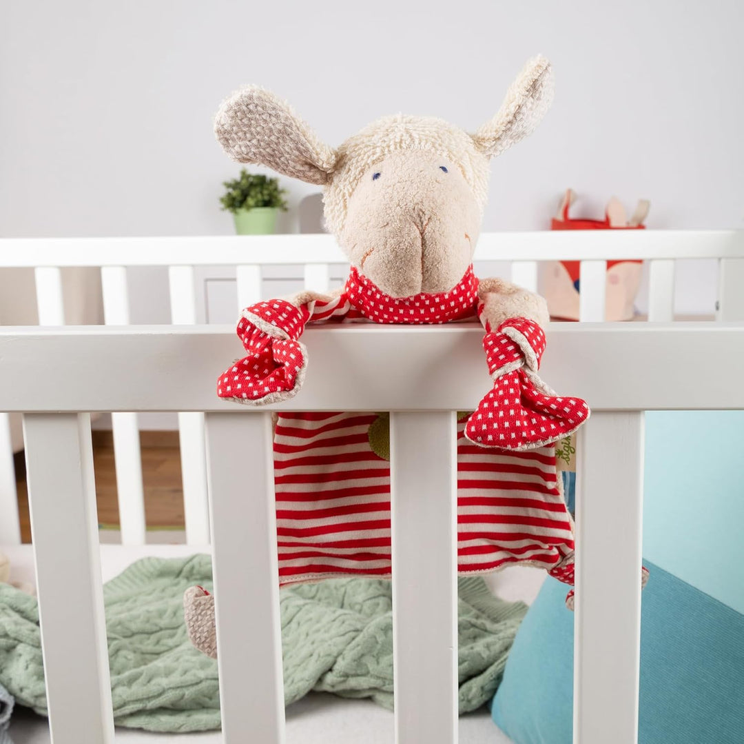 SIGIKID 40862 Schnuffeltuch Schaf Green Mädchen Babyspielzeug empfohlen ab Geburt rot Rot/Schaf, Rot