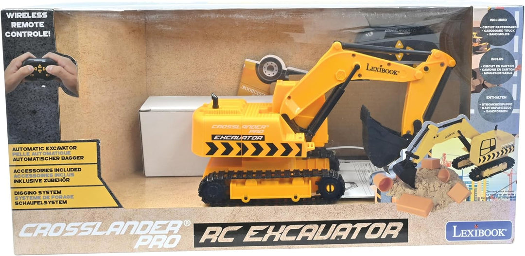 Lexibook, Crosslander® pro RC Excavator, Ferngesteuerter Baggerlader, automatischer Bagger, Spieltep