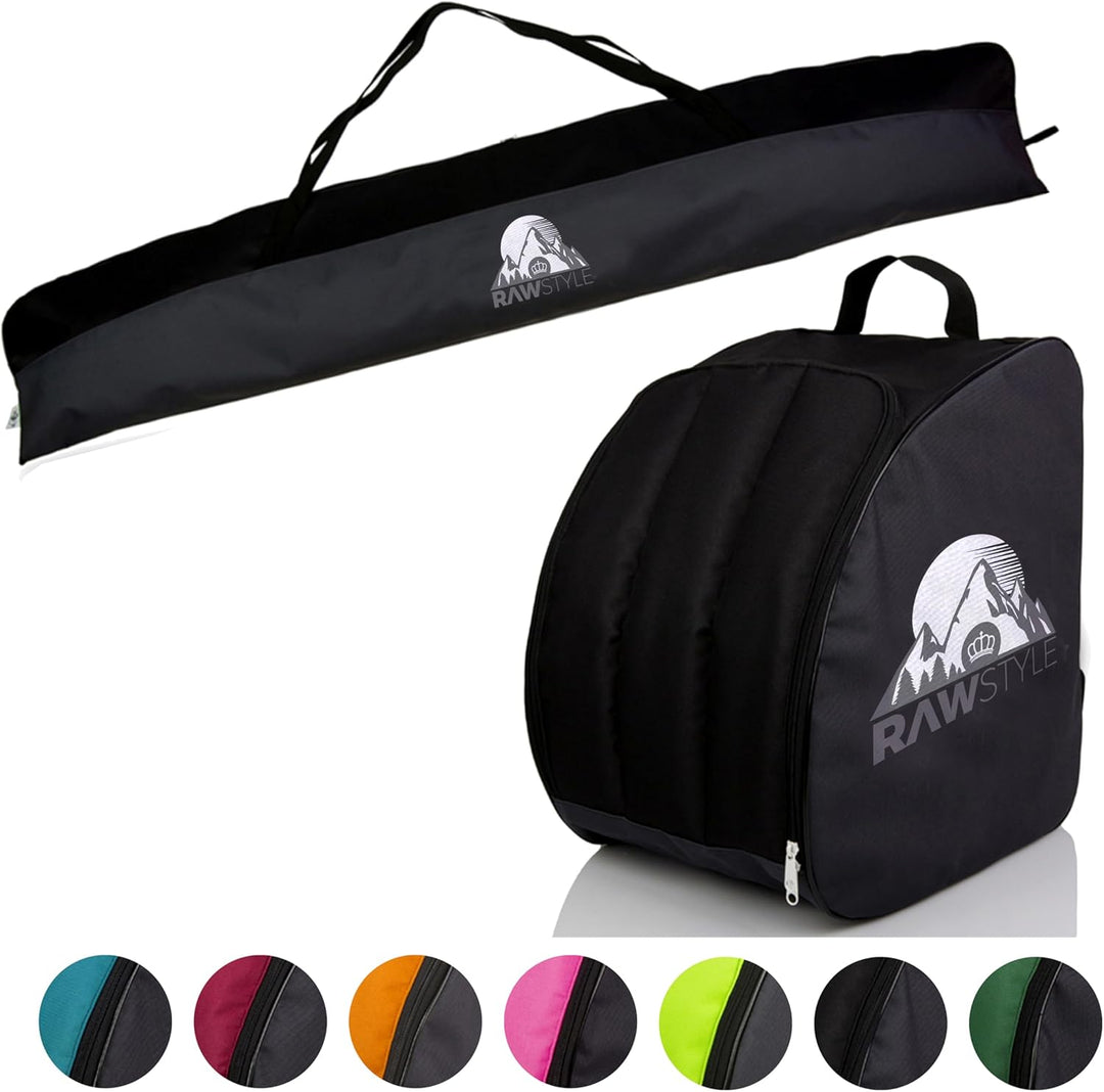 Rawstyle Skitasche Ski-Schuh-Tasche Set SKI-Tasche 160cm oder 180cm wasserdicht Ski Bag Ski Cover Wi