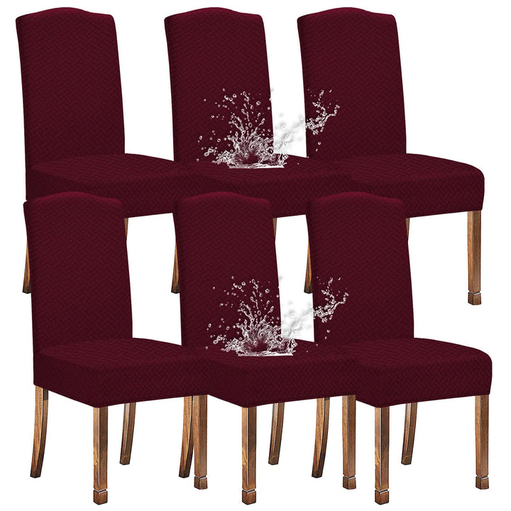 KELUINA Stretch wasserdichte Jacquard mit langem Gitter Esszimmer Stuhlhussen Home Decor, Stuhlhusse