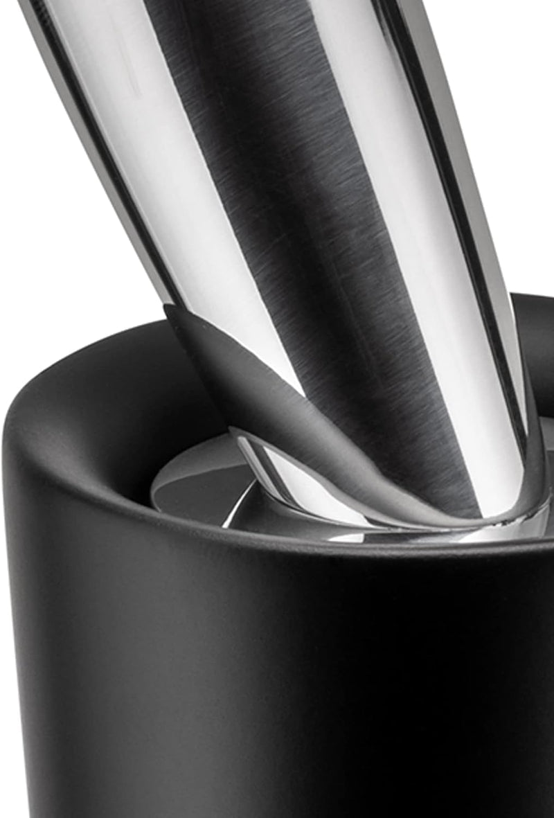 Alessi,MP1562,Pfeffermühle AA8aus Buchenholz,schwarz, 4 x 51 x 4.7 cm, Schwarz