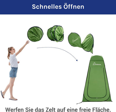 Wolfwise Pop up Umkleidezelt Toilettenzelt, Camping Duschzelt Mobile Outdoor Privatsphäre WC Zelt La