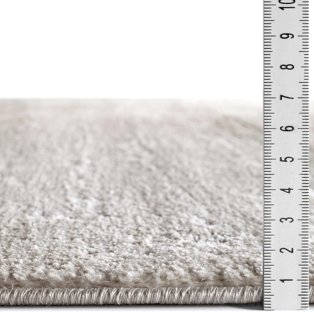 Kurzflor Teppich Laufer Wohnzimmer Hellgrau 80 X 150 cm, Moderner Super Soft Kurzflor Teppich 80 x 1