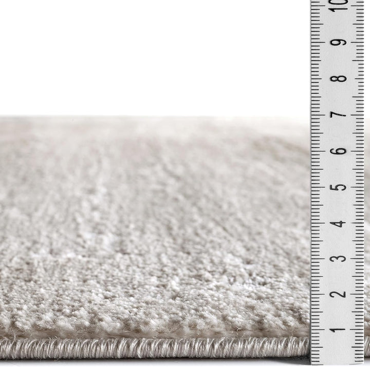 Kurzflor Teppich Laufer Wohnzimmer Hellgrau 80 X 150 cm, Moderner Super Soft Kurzflor Teppich 80 x 1
