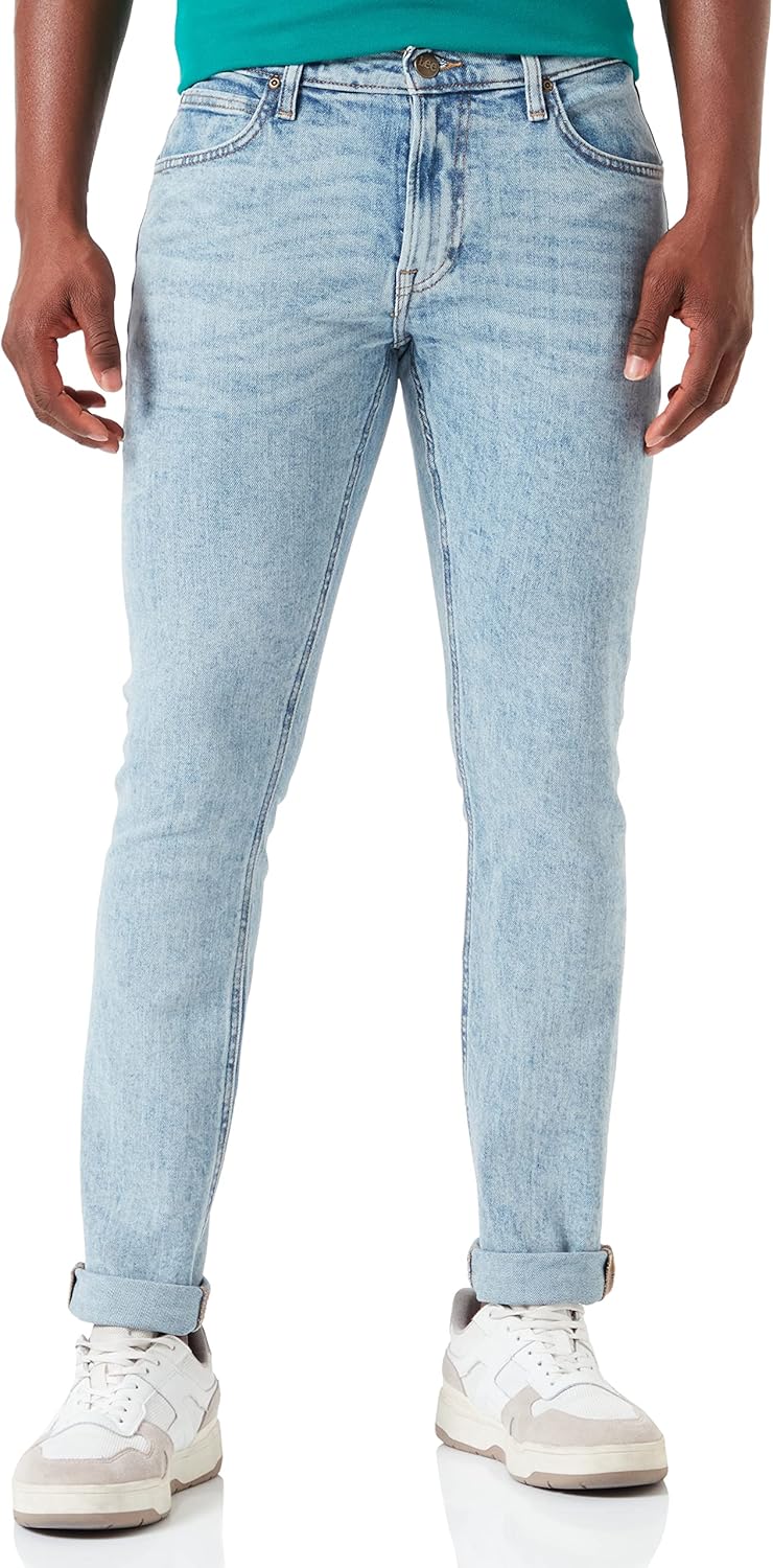 Lee Luke Herren Jeans Hose Denim Blau Slim Tapered Fit Männer Jeanshose Baumwolle Stretch W30 - W38