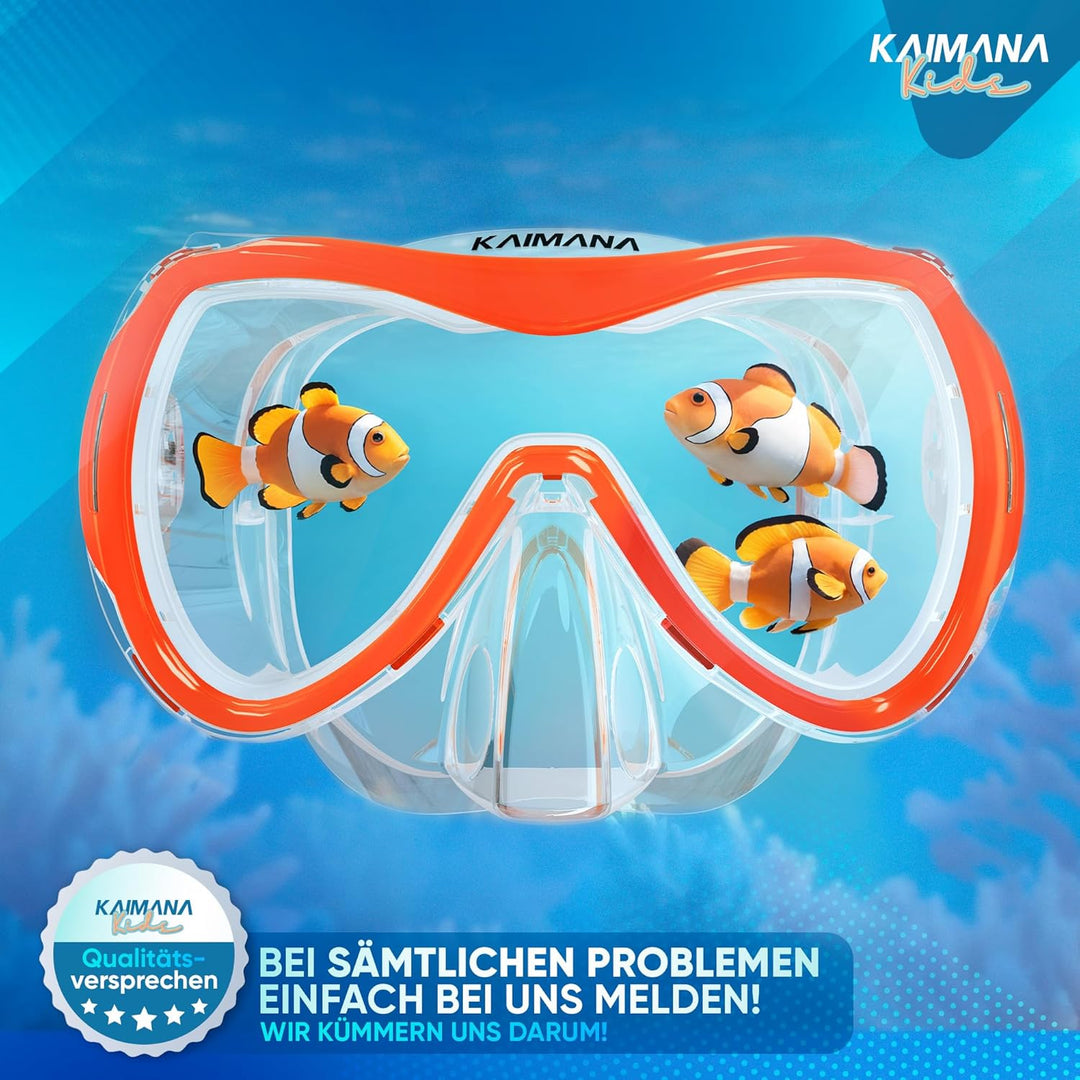 Das Neue KAIMANA® SeaExplorer Schnorchelset Kinder + Tragetasche, Taucherbrille mit Schnorchel, Tauc
