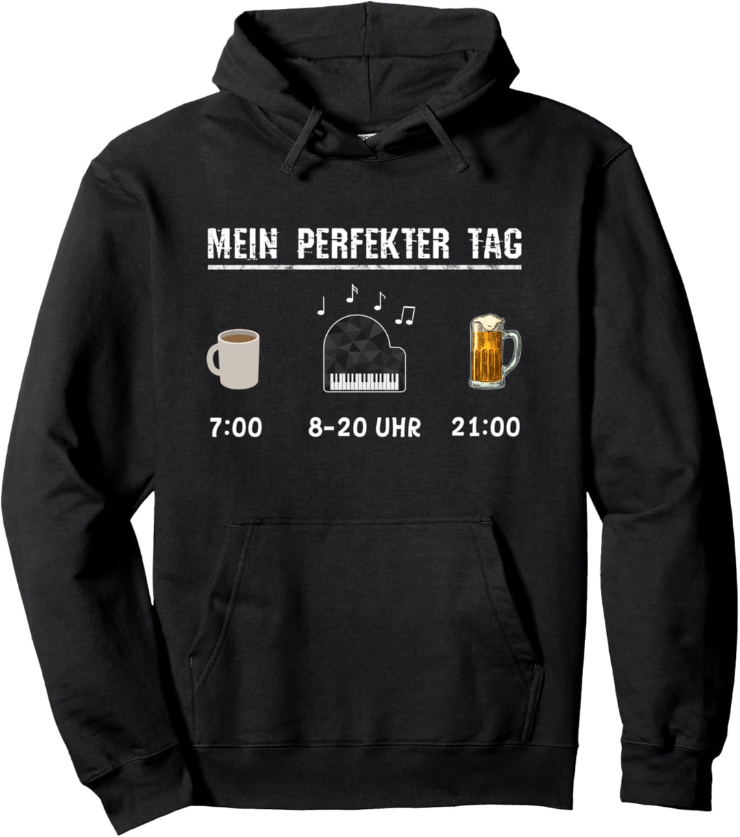 Klavier Spruch Bier Flügel Instrument Piano Klimperkasten Pullover Hoodie