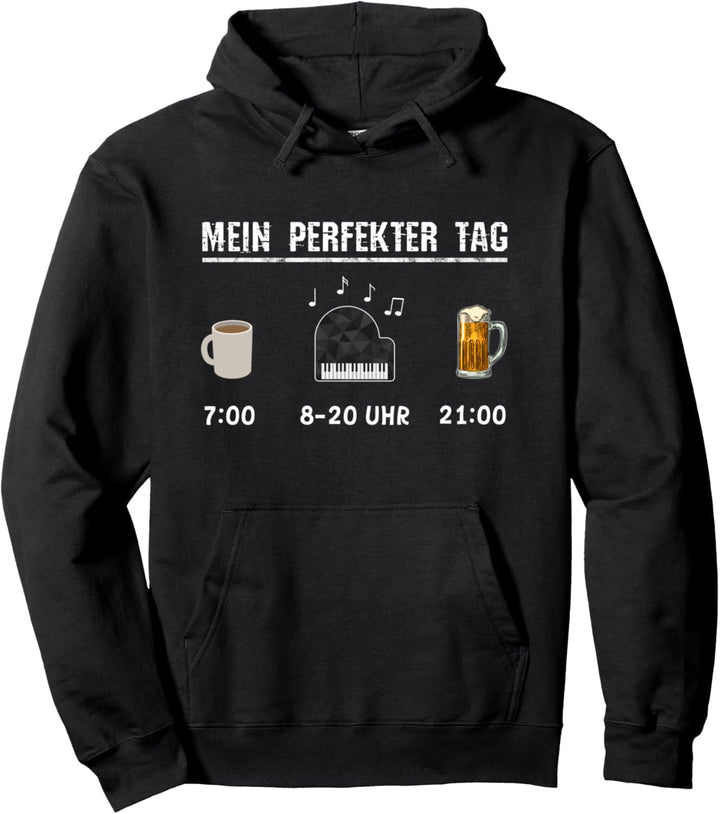 Klavier Spruch Bier Flügel Instrument Piano Klimperkasten Pullover Hoodie