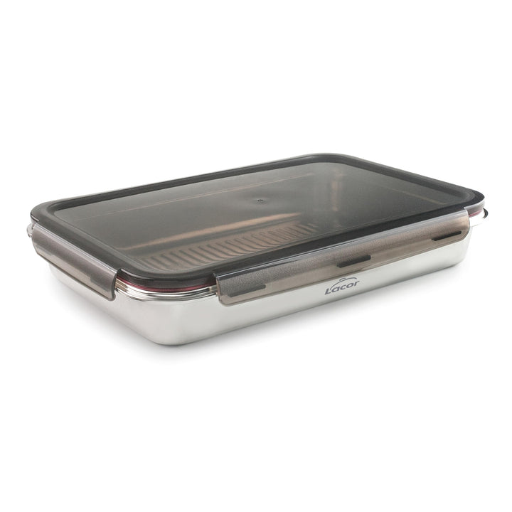 LACOR - 64674 - Ecoinox Pro Luftdichtes Tupper, 3,5 L, Edelstahl 18/10 mit Polypropylen-Deckel, Luft