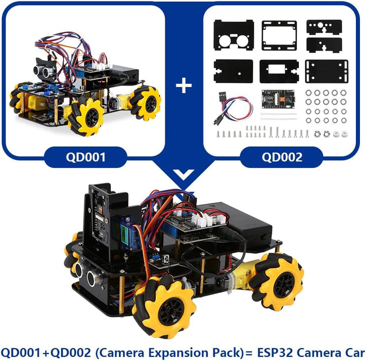 ACEBOTT Roboter Spielzeug 3MP Kamera-Erweiterungspaket Smart Robot Car Kit, Robotik-Bausatz für Kind