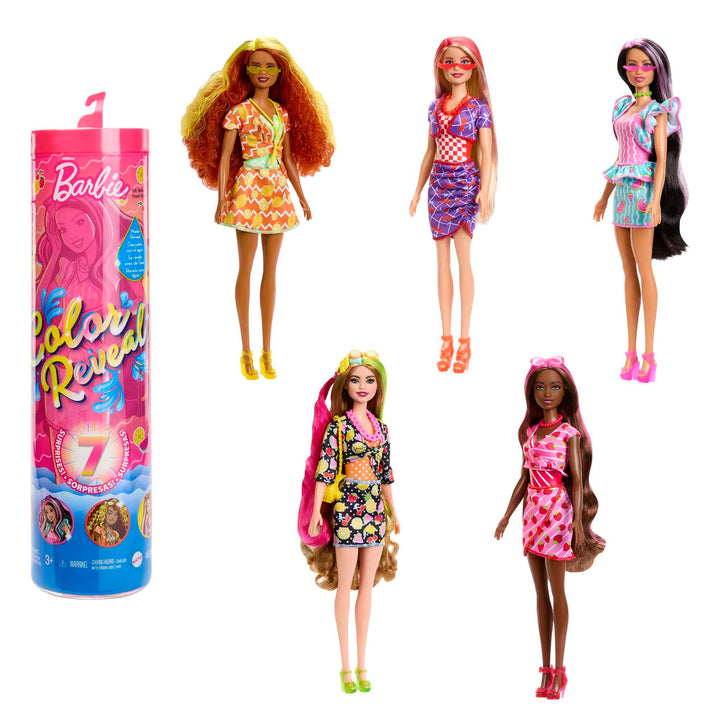 Barbie Colour Reveal, Color Reveal blonden und roten Haaren, 7 Überraschungen, Farbwechsel der Sweet
