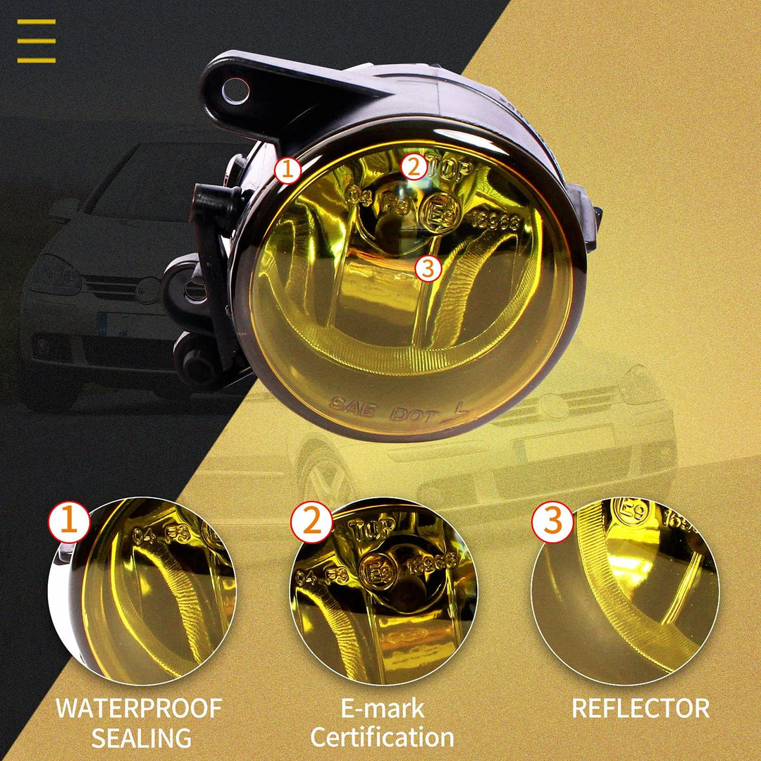 WISGOL Nebelscheinwerfer passt für VOLKSWAGEN VW Golf V 5 (1K1/1K5) 11/2004-06/2009 Ein Paar Nebelsc
