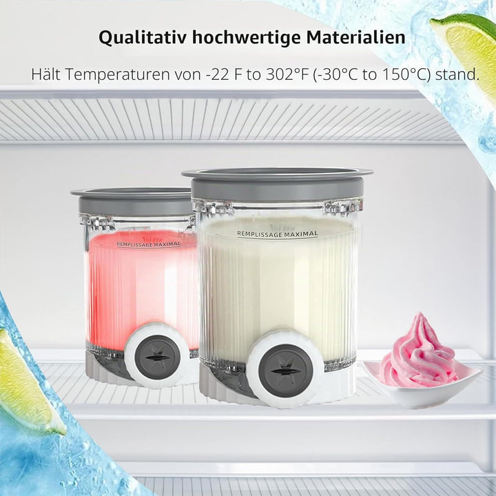 4er-Ninja Creami Swirl - Pack Behälter für Ninja Creami Swirl Pints und Deckel, Eisbehälter Ko