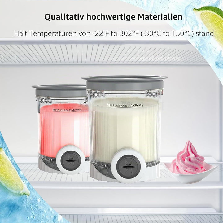 4er-Ninja Creami Swirl - Pack Behälter für Ninja Creami Swirl Pints und Deckel, Eisbehälter Ko
