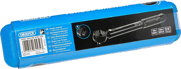 Draper 64534 Drehmomentschlüssel mit Knarre und Vierkantantrieb, 1 cm (3/8 Zoll) 1 1 cm, 1 1 cm