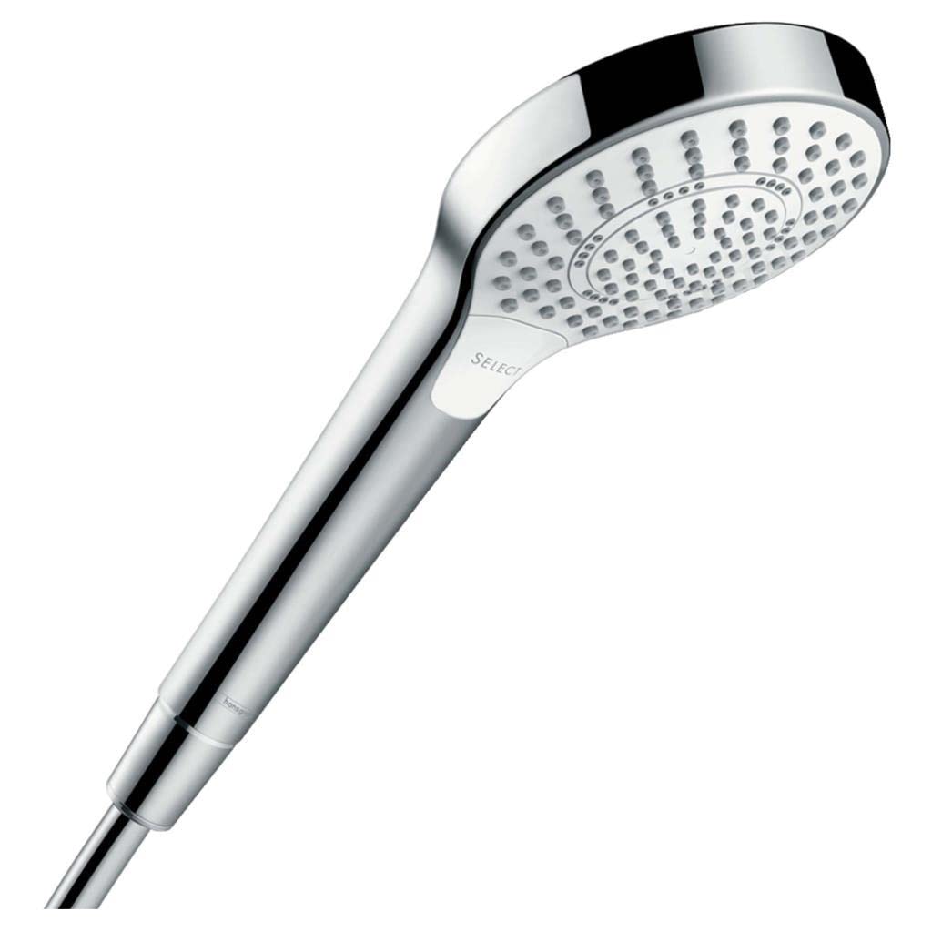 hansgrohe Croma Select S Duschkopf, 3 Strahlarten, Weiss/Chrom, 1.00 Weiss/Chrom 3 Strahlarten (Mult