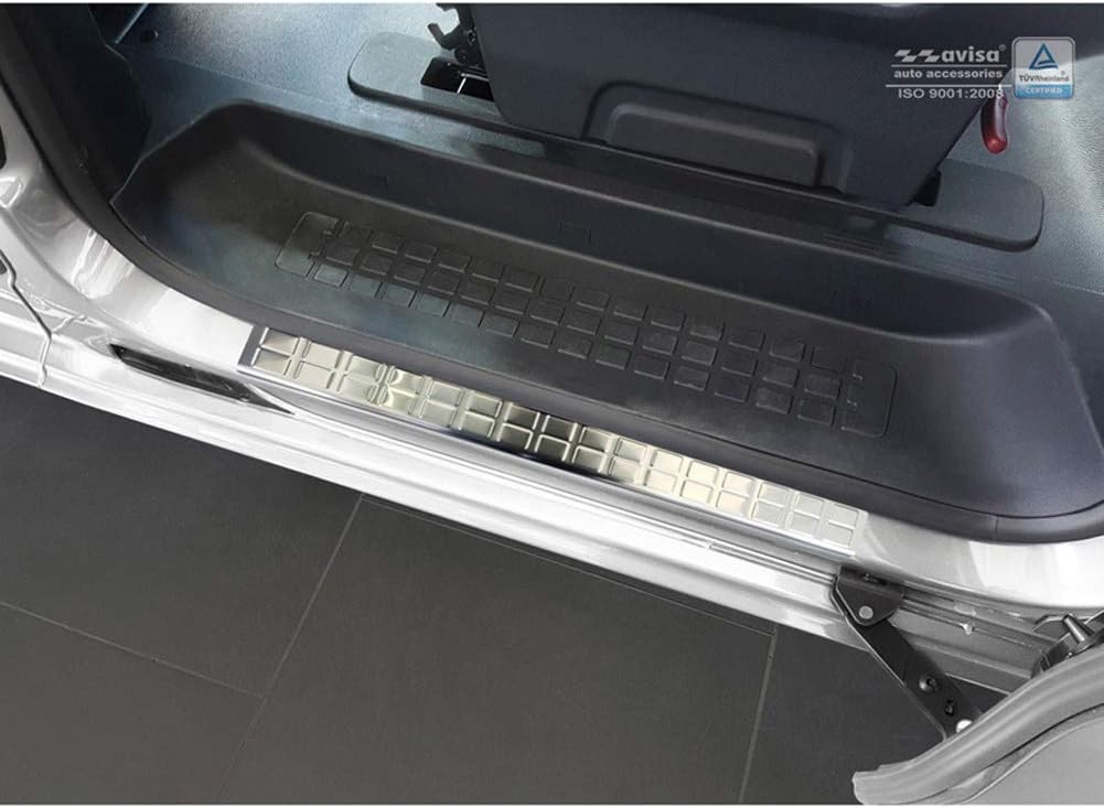 Inox door sill protectors compatible with Citroën Spacetourer & Peugeot Traveller/Expert & Toyota Pr