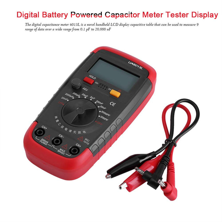 MOKT Kondensator-Meter-Tester, Kondensator-Meter-Tester mit Hintergrundbeleuchtung, für die Digitale