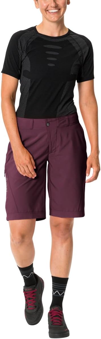 VAUDE Ledro Radlerhose für Damen - Gepolsterte MTB-Shorts mit Innenhose - atmungsaktive & elastische