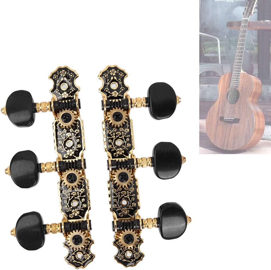 Stimmwirbel für Klassische Gitarre, 1:18 Schwarz Stimmmechanik Akustische Gitarre Gitarren Wirbel Me