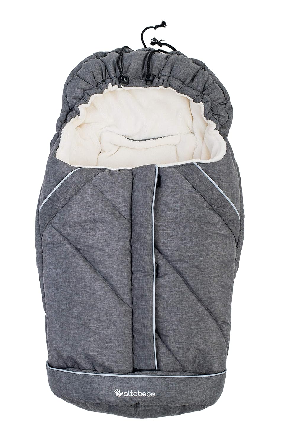 Altabebe AL2003P-01 Winterfusssack für Babyschale und Autositz, dunkelgrau/schwarz Dunkelgrau - Schw