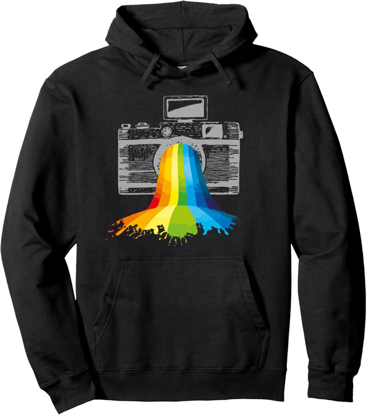 Fotograf Kamera Regenbogen Fotografie Geschenk Pullover Hoodie