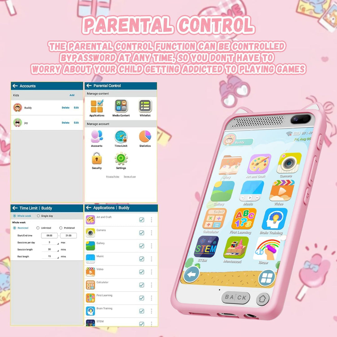 Kinder Handy Smartphone mit 1080P HD Dual Kamera aufnehmbar Video, 3.97" Zoll Touchscreen Digitalkam