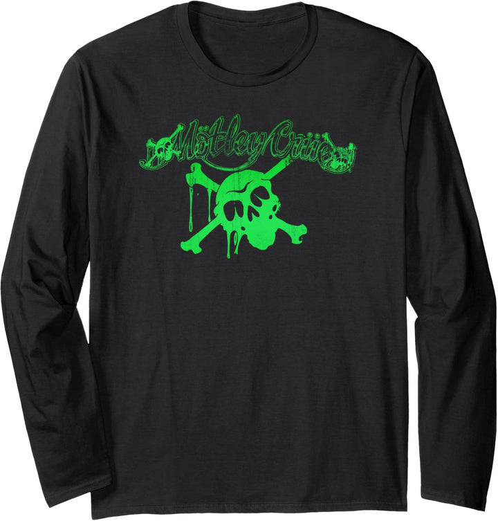 Mötley Crüe – Neon Green Logo with Skull Langarmshirt