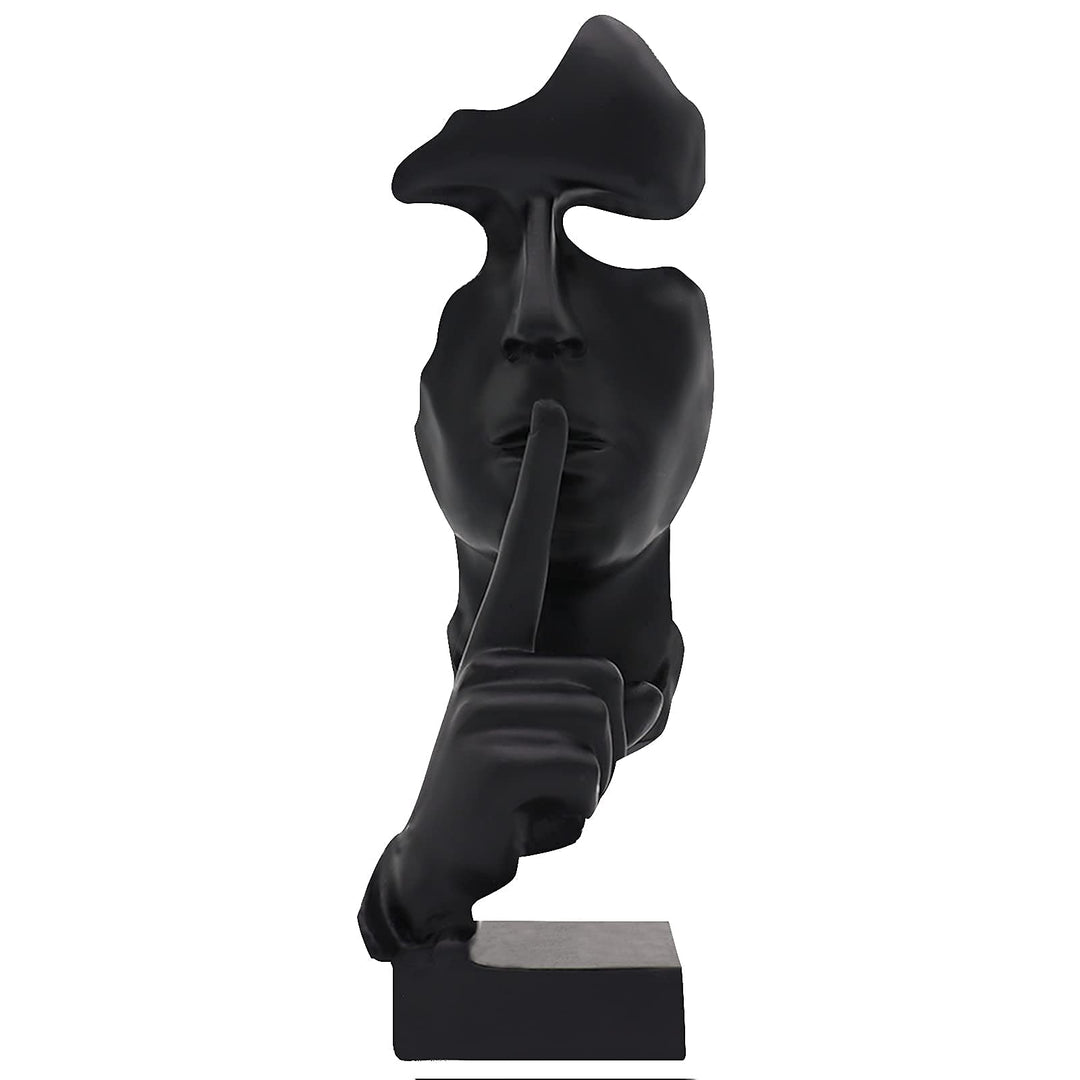 aboxoo Denker Statue, Stille ist Gold, abstrakte Kunstfigur, moderne Heimkunst-Skulpturen, dekorativ