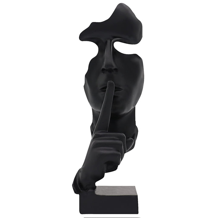 aboxoo Denker Statue, Stille ist Gold, abstrakte Kunstfigur, moderne Heimkunst-Skulpturen, dekorativ