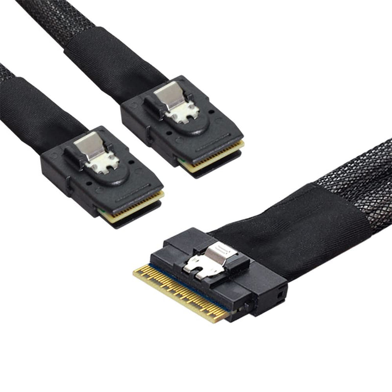 NFHK PCI-E Ultraport Slimline SAS Slim 4.0 SFF-8654 8i 74pin auf Dual SFF-8087 Mini SAS Kabel PCI-Ex