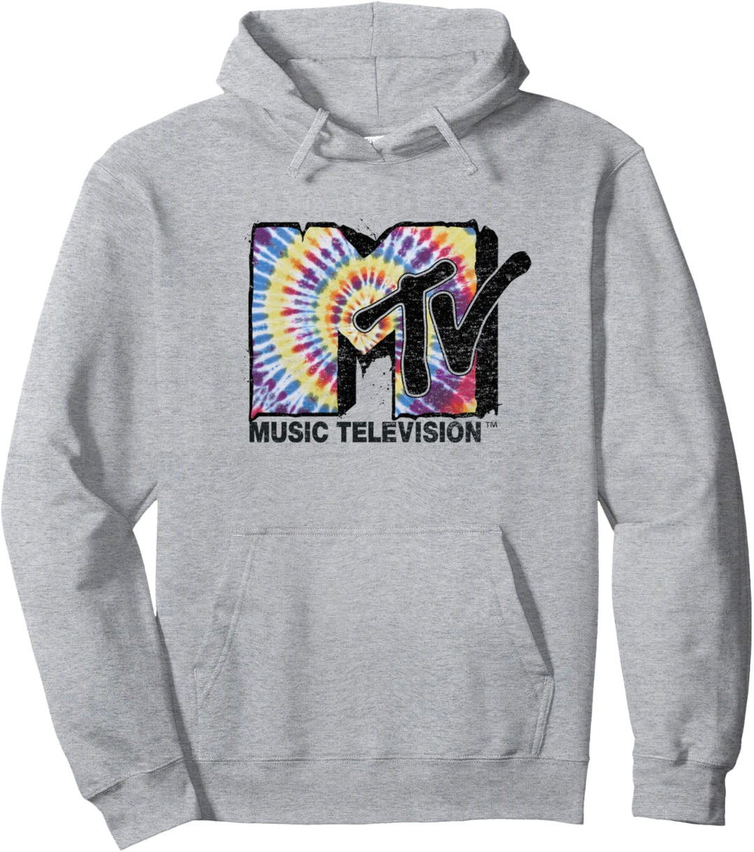 MTV Logo Melting Tie Dye Pullover Hoodie